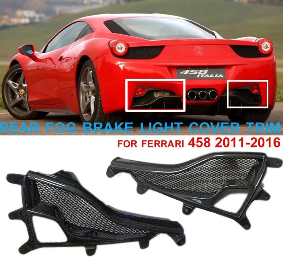 Dry Carbon Fiber rear bumper trim for Ferrari 458 2011-2016