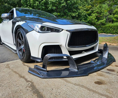 Q60 black s carbonfiber splitter