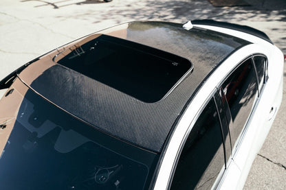 Infiniti Q50 carbon fiber roof overlay