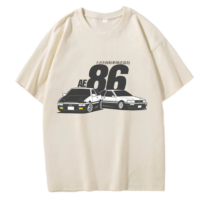 JDM T Shirt AE86  Drift Boost Turbo  90s Retro Print100% Cotton