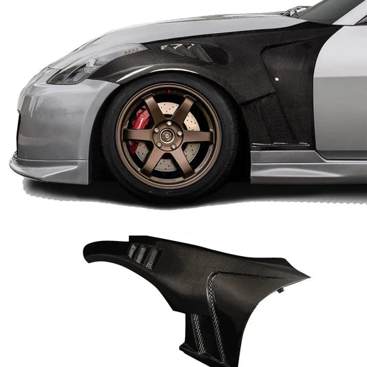 Nissan 350Z-Z33 2003-2008 Years 3K Carbon Fiber vented Fenders