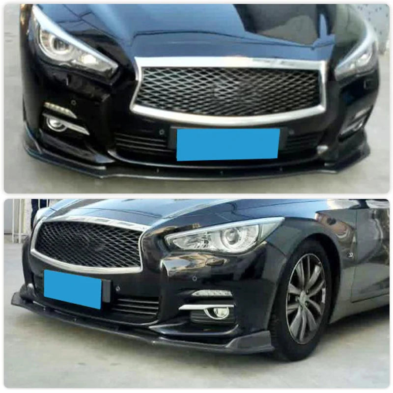 Infiniti Q50 Standard Sedan 4 Door 2013-2017 Non Sport Front Bumper Carbon fiber splitter