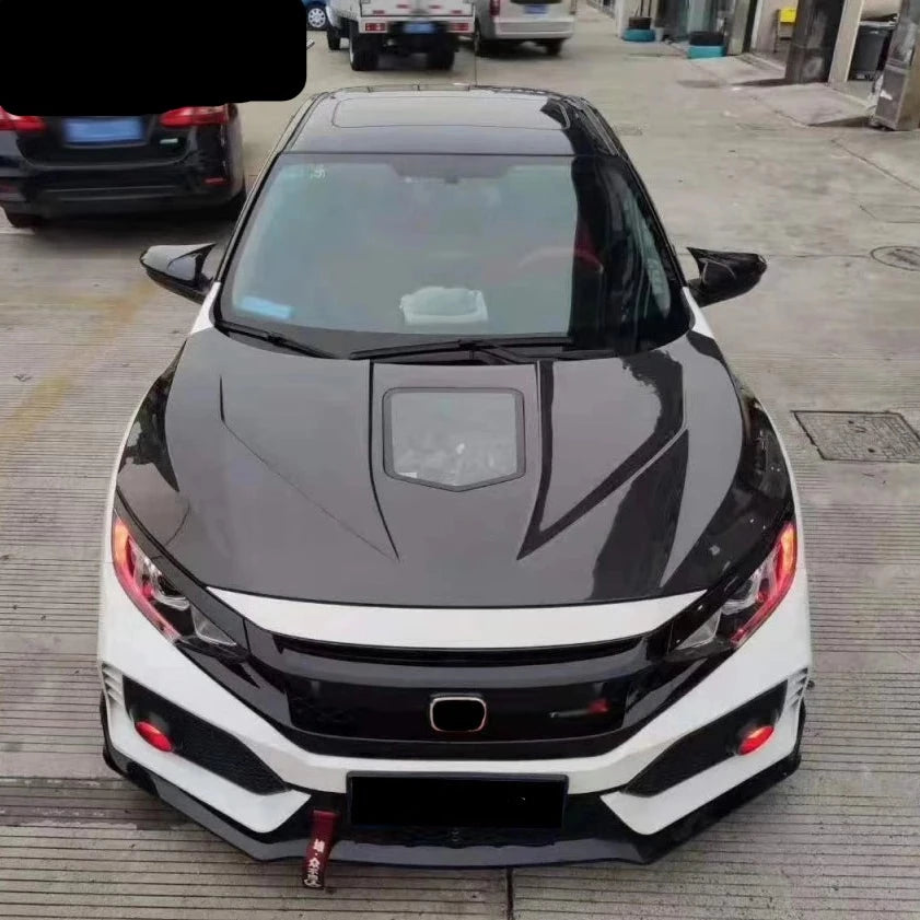 Honda Civic FK7 FK8 carbon fiber hood