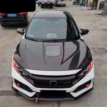 Honda Civic FK7 FK8 carbon fiber hood