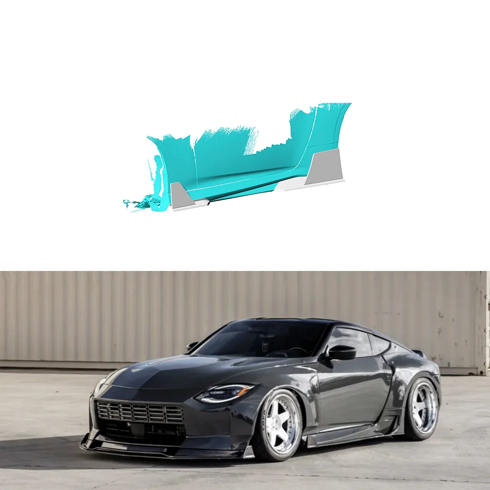 Nissan 400Z Carbon Fiber Winglet side skirts