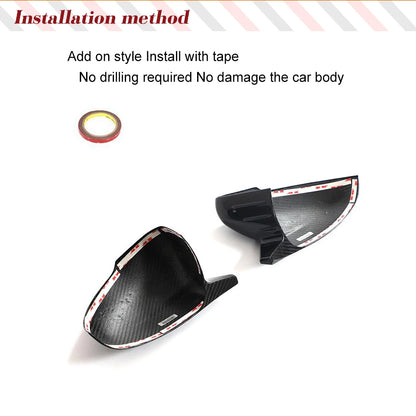 Dry Carbon Fiber M style Mirror Cover Caps For KIA Stinger GT EX Hatchback 4-Door 2018-2022