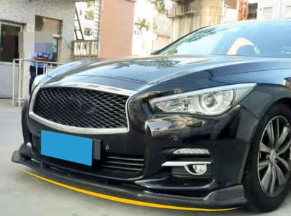 Infiniti Q50 Standard Sedan 4 Door 2013-2017 Non Sport Front Bumper Carbon fiber splitter