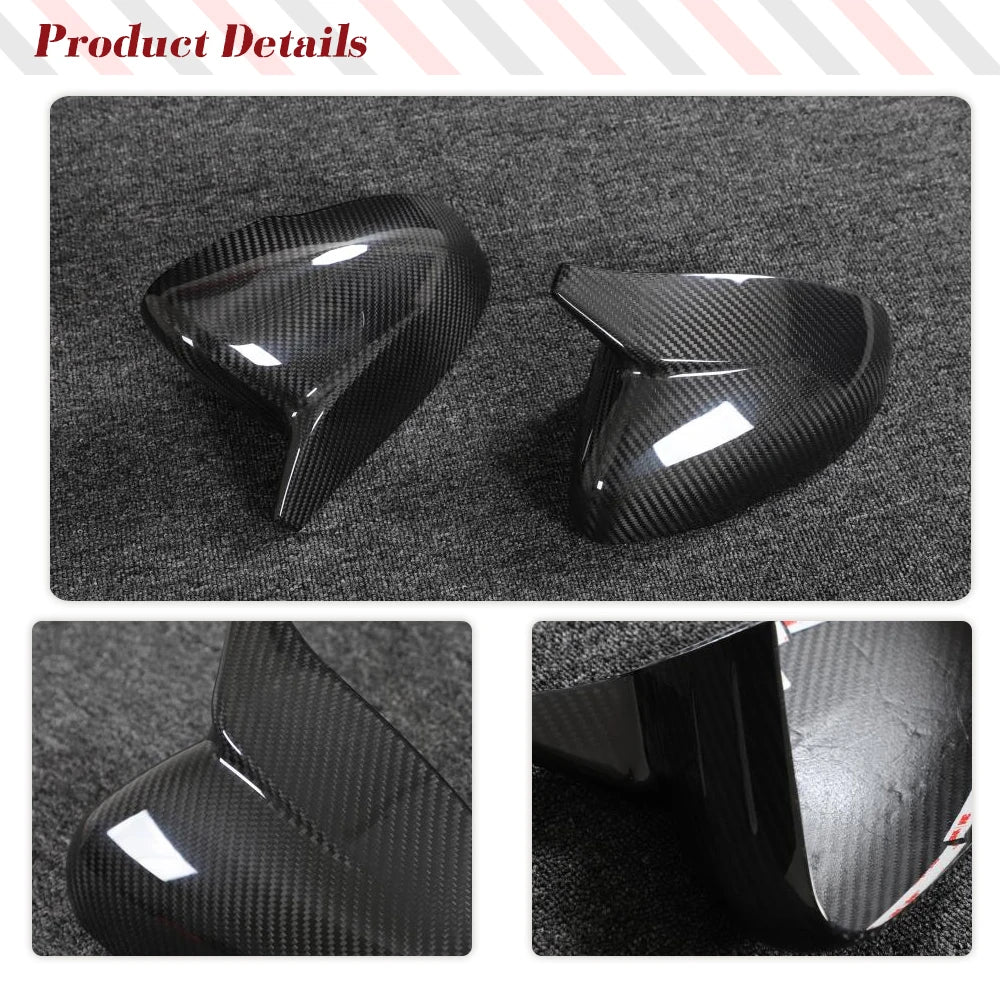 Dry Carbon Fiber M style Mirror Cover Caps For KIA Stinger GT EX Hatchback 4-Door 2018-2022