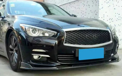 Infiniti Q50 Standard Sedan 4 Door 2013-2017 Non Sport Front Bumper Carbon fiber splitter