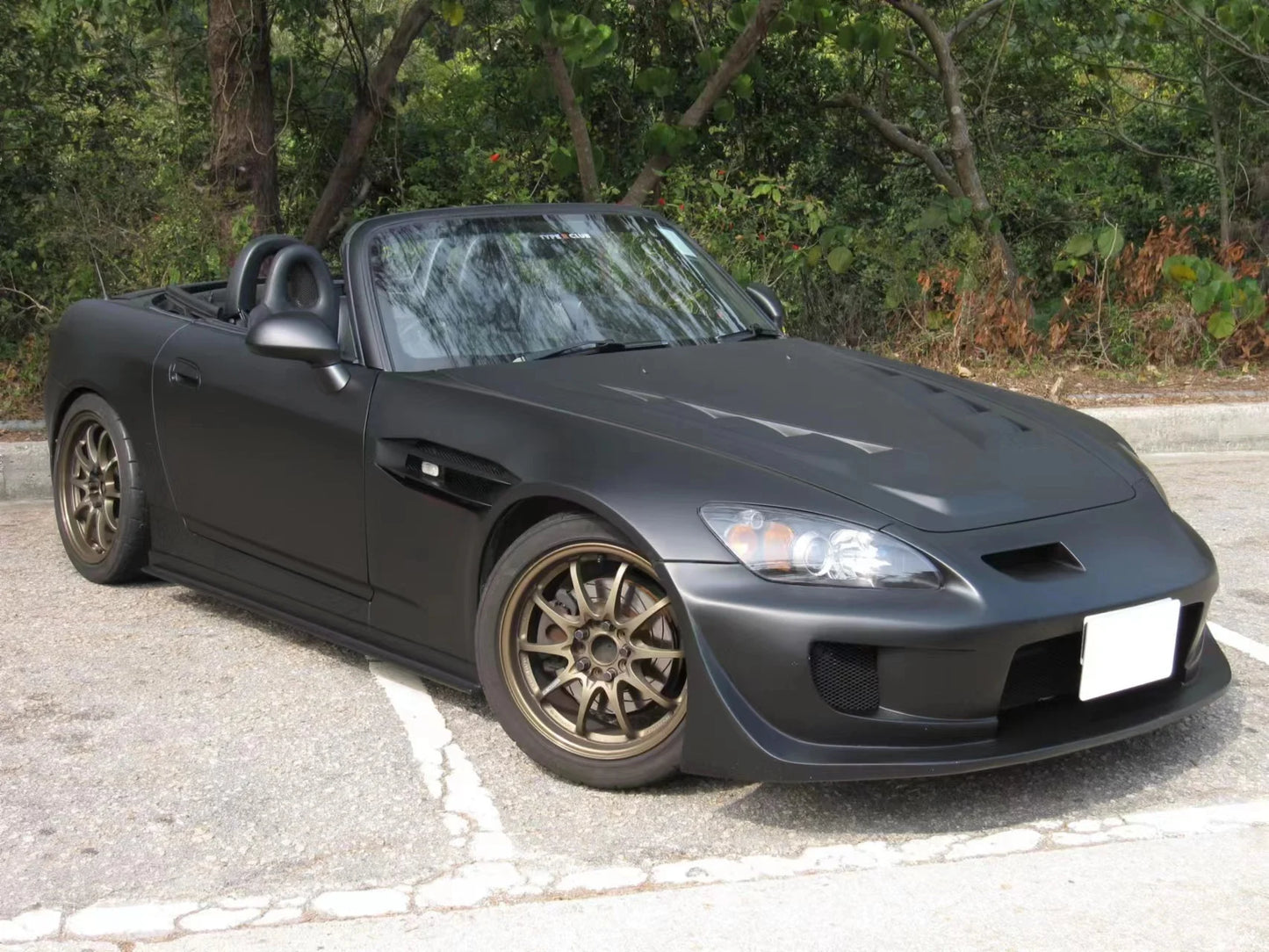 Honda S2000 Carbon fiber hood with vents