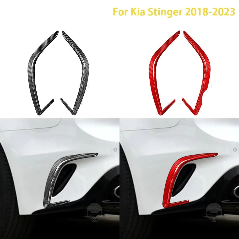 Carbon Fiber For Kia Stinger 2018-2023 Vent Fender Splitter Canard Fins