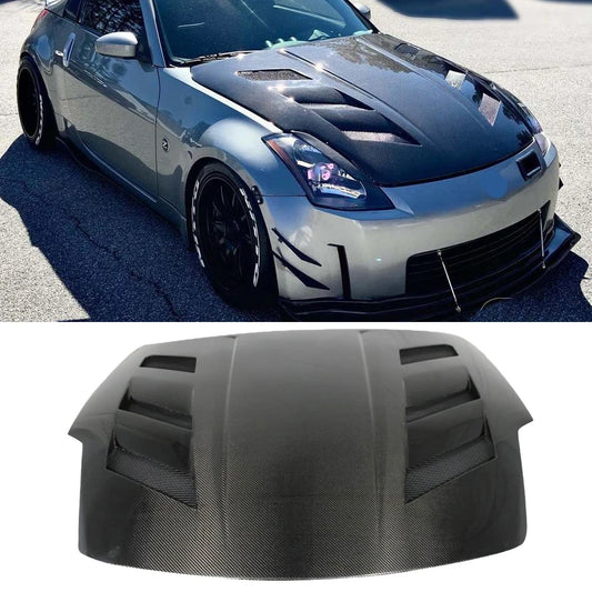 Nissan 350Z-Z33 2003-2006 Years Vader style Carbon Fiber Engine Hood