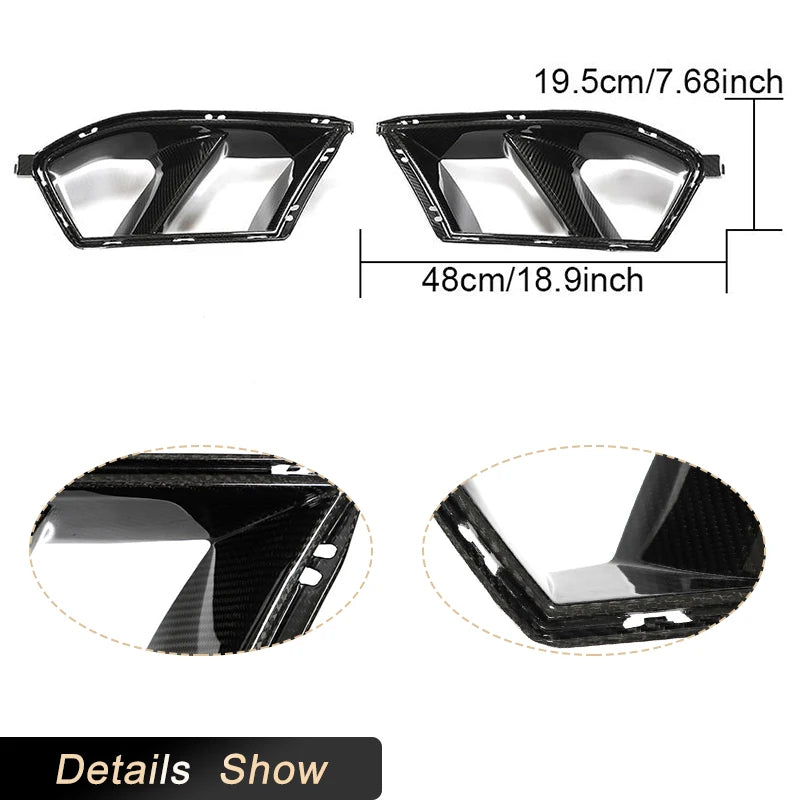 BMW 3 4 Series G80 G82 G83 M3 M4 2021 2022 Fog Lamp Grill Cover Trim