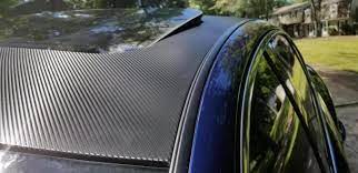 Infiniti Q50 carbon fiber roof overlay