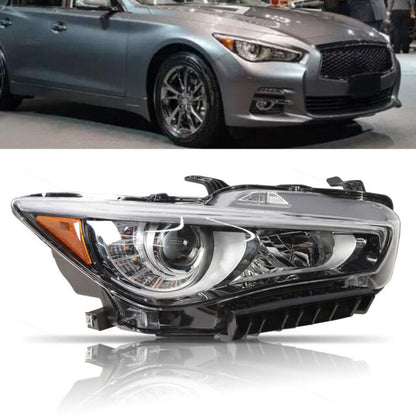 Infiniti Q50 Q50L 2014-2022 LED Headlamp For Halogen Headlamp Upgrade To LED Version Plug And Play